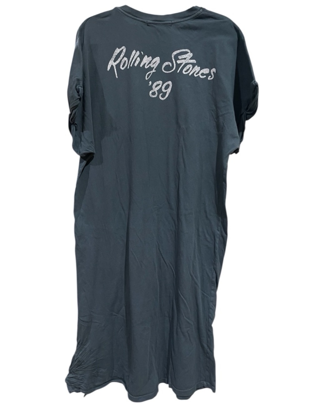Daydreamer for FREE PEOPLE Black Midi Rolling Stones T-shirt Dress - Picture 4 of 11